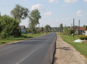 Новая дорога на улице Рождественская в одноименном селе
