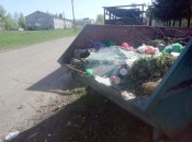 До контейнера всего 2 метра, но дойти, видимо, сложно…