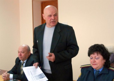 Евгений Степанович Рукавишников  на встрече с генералом П.И. Сибиревым