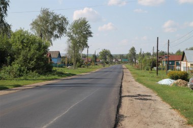 Новая дорога на улице Рождественская в одноименном селе