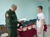 «Жди теперь повестку на службу», —  говорит В.Н. Большаков очередному призывнику