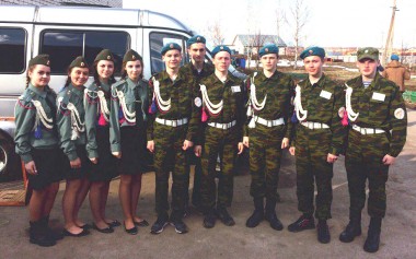 Наша команда на зональном этапе соревнований «Нижегородская школа безопасности - Зарница»