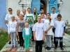 Участники велопробега у Храма в честь Успения Пресвятой Богородицы в Княгинине