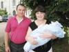 Счастливые родители Алексей и Татьяна Клюкины и их новорожденный сын Евгений были гостями торжественного мероприятия в отделе ЗАГС.