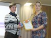 Наталья Гришина получает Диплом за 3 место в конкурсе «Выбор XXI века» из рук Е.В. Моровой