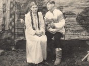 Ирина Волкова (Чибанова) в роли Снегурочки в одноименной постановке. Лель — Александр Кожин. 1954 г.
