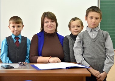 Марина Александровна Романова со своими учениками